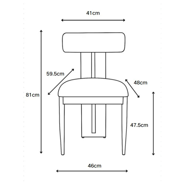 Chaise salle à manger Beige – Pied effet bois Blanc – Lots de 2/4/6 – Boudin