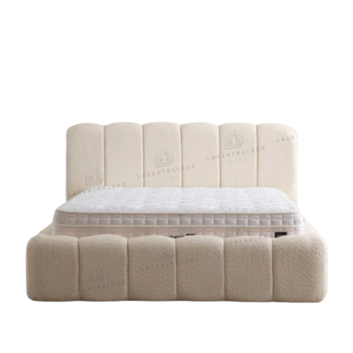 Lit coffre - Laine bouclée - Bubble