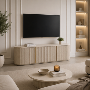 Meuble TV - Effet travertin - Calypso