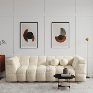 Canapé fixe – Tissu laine bouclée - Carmen