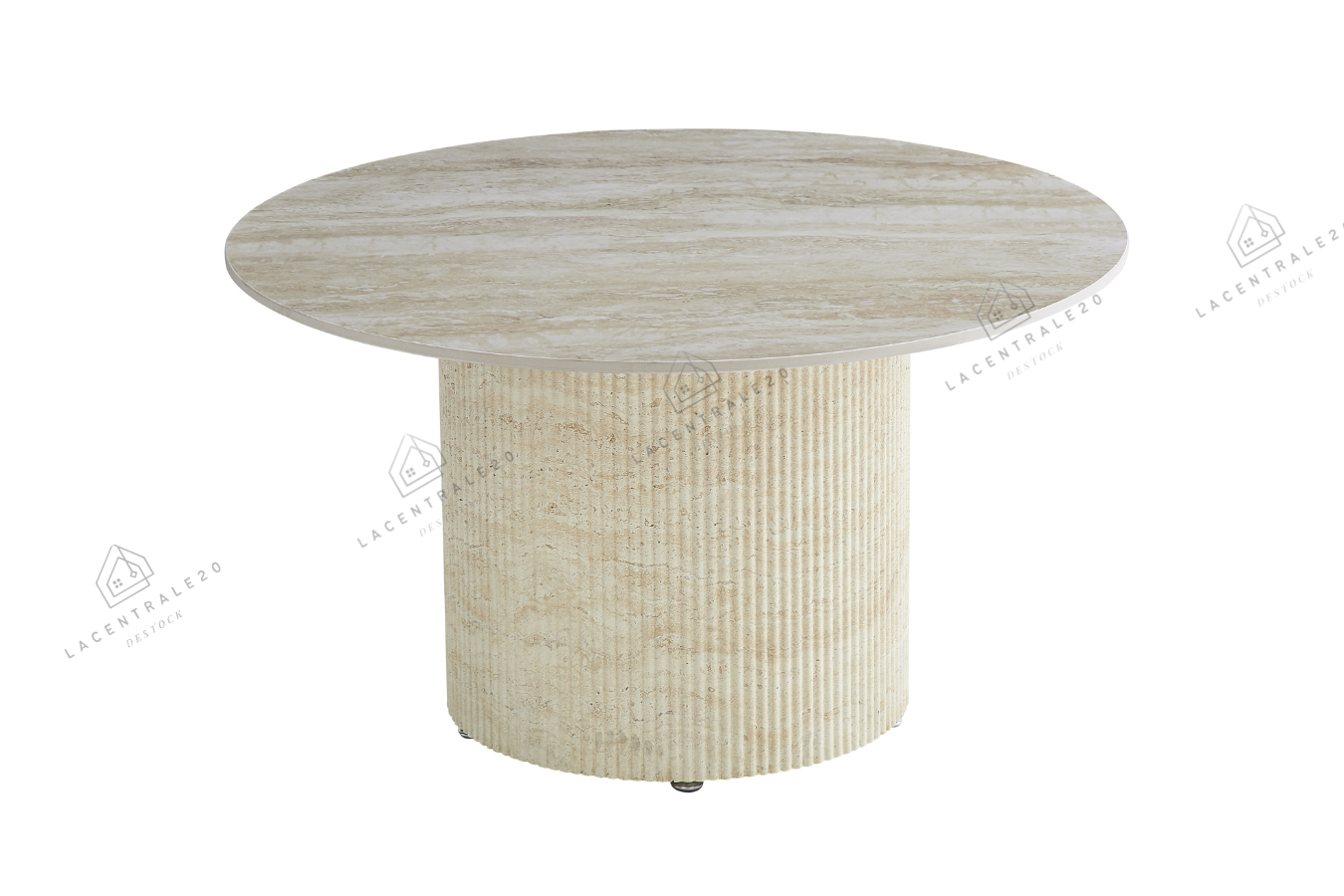 Table basse Famous effet travertin