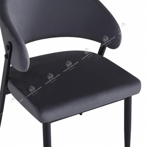 Chaise salle à manger gris – pied métal noir – Lots de 2/4/6/8 – Lamia
