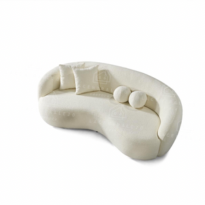 Canapé 3 places - Tissu laine bouclée ou velours – Lisbon