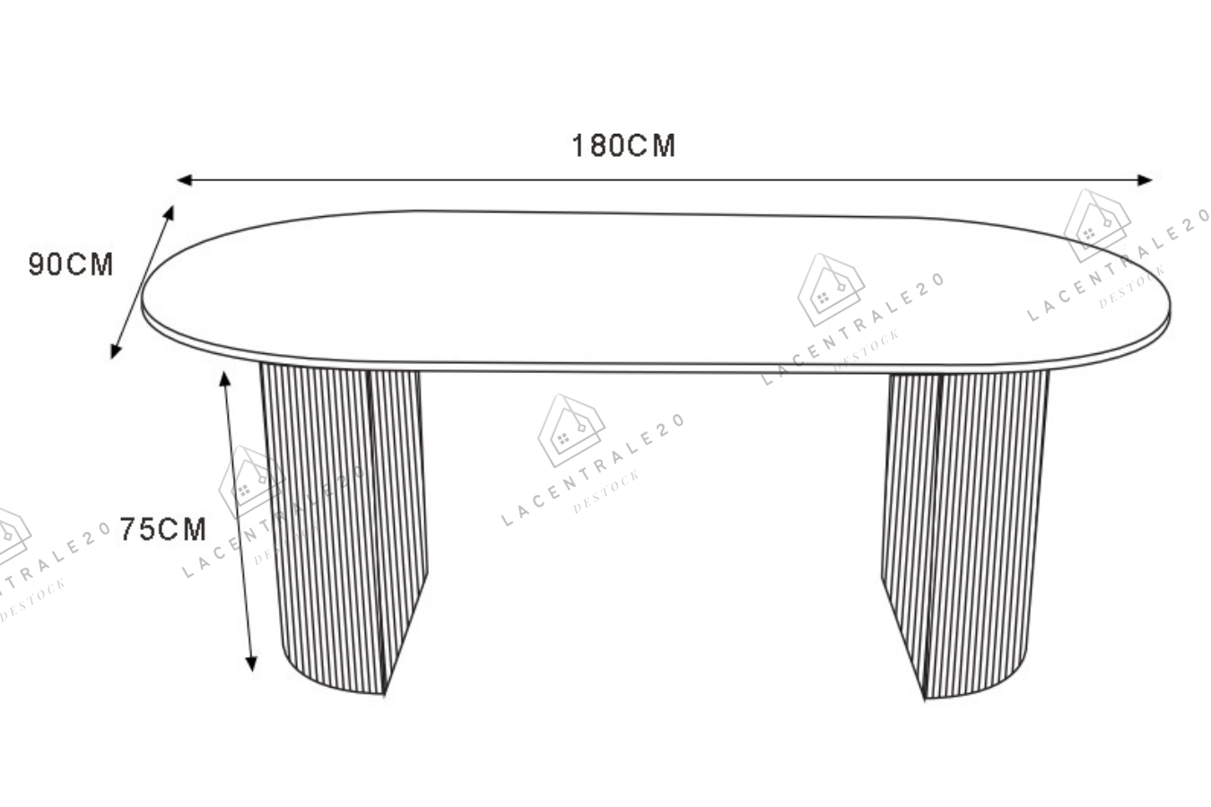 Table à manger effet Noyer ANNA