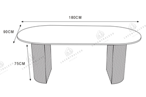 Table à manger - Effet Noyer - Anna
