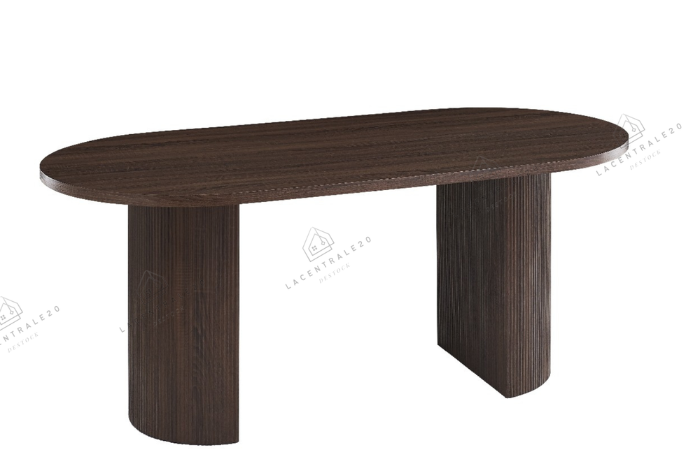 Table à manger - Effet Noyer - Anna