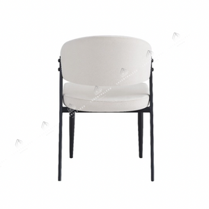 Chaise salle à manger beige – pied métal noir – Lots de 2/4/6/8 – Lamia