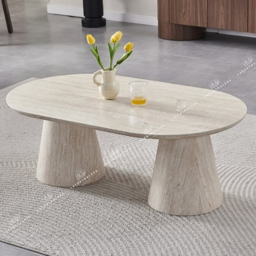 Table basse - céramique effet Travertin - Iconic