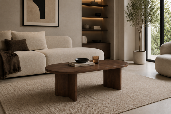 Table basse - Effet noyer - Page