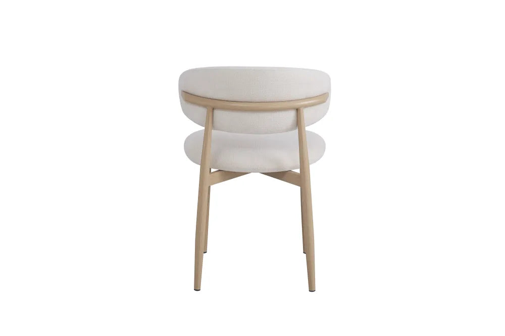 Chaise Lucile effet bois grain Beige