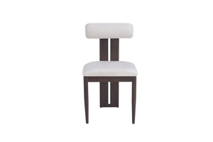 Chaise salle à manger – velours beige - pied effet noyer – Lot de 2/4 – Boudin