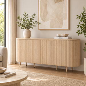 Buffet -4 portes -Effet bois clair- Milano