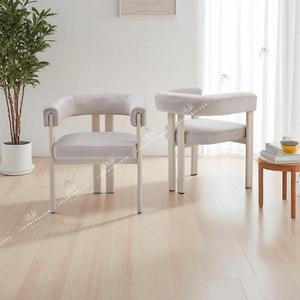 Chaise salle à manger – pied effet travertin – Lot de 2 – Tina