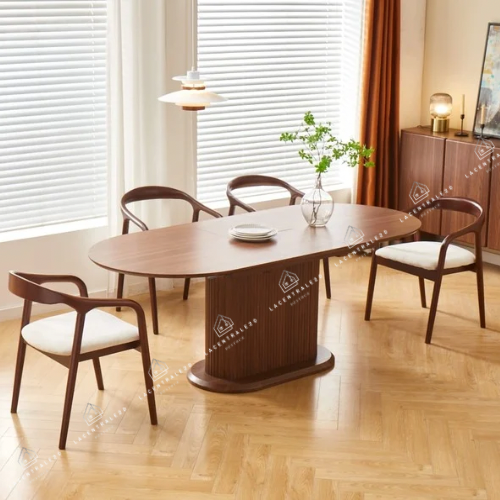 Table à manger Vanessa Noyer extensible