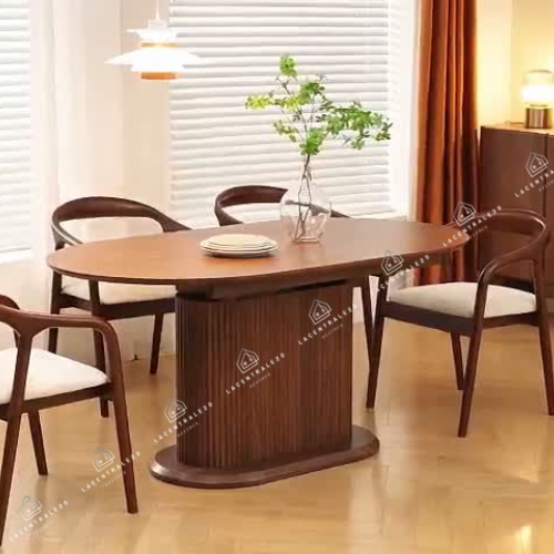 Table à manger Vanessa Noyer extensible