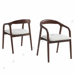 Chaise salle à manger – Tissu effet laine bouclée – Pied effet bois noyer - Lot de 2 / 4 /6 – Ting