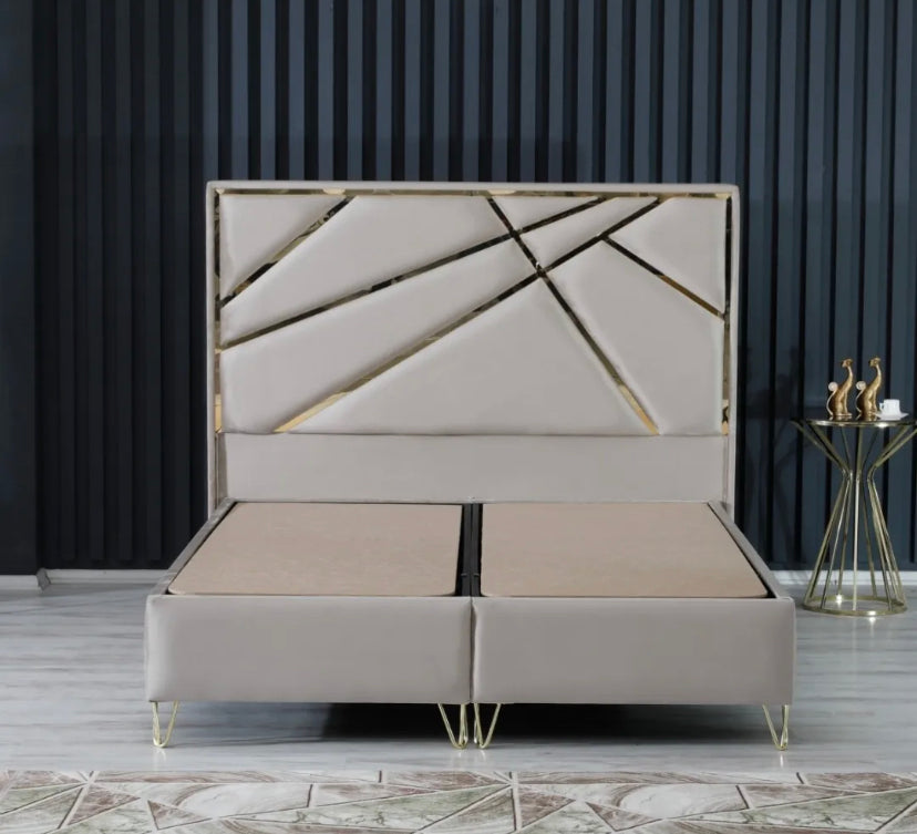 Lit coffre - Beige - Aynali