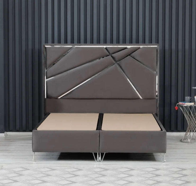 Lit coffre - Gris -  Aynali