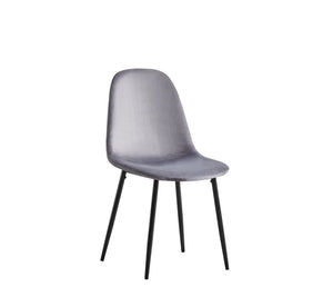 Chaise salle à manger - Tissu velours – Pied métal ( noir / chromé / or )- Lot de 2 / 4 /6 – Scandinave