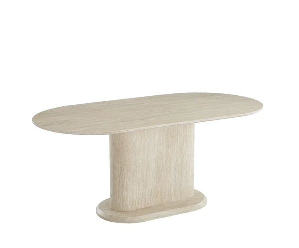 Table à manger – Effet travertin mat - Loka