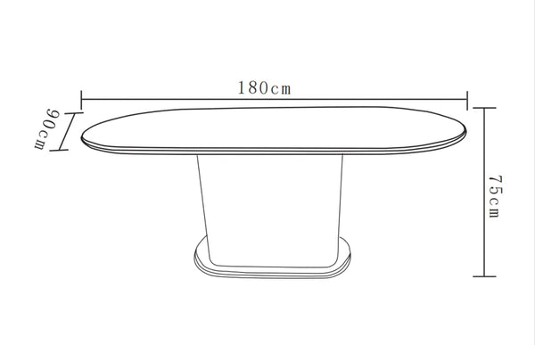 Table à manger – Effet Noyer et travertin - Loka
