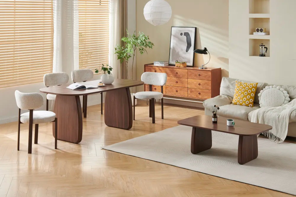 Table à manger - Effet noyer - Helen