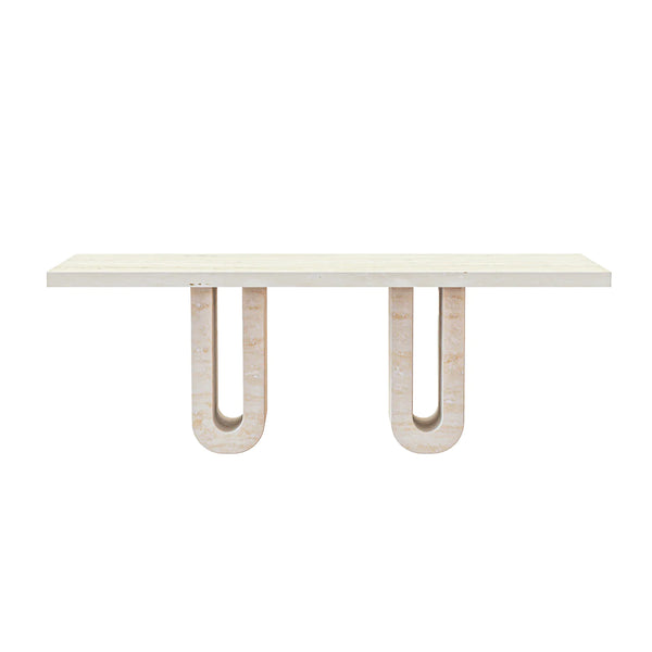 Table à manger - Travertin - Rectangle - Lysa