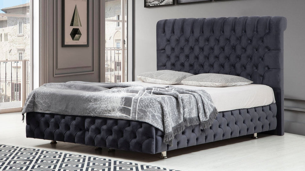 Lit Coffre - Gris Anthracite -  Luna