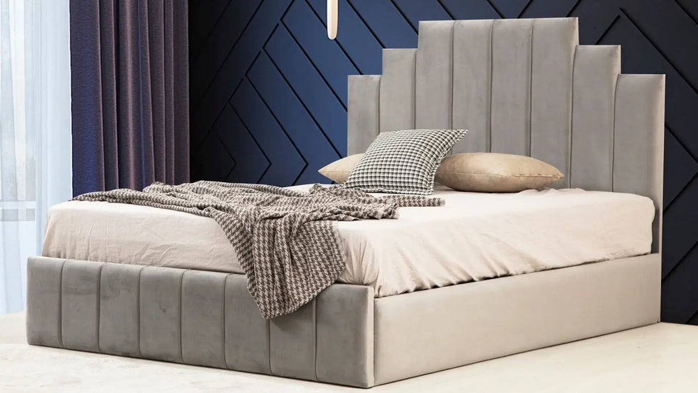 Cadre de lit - Gris - Natura