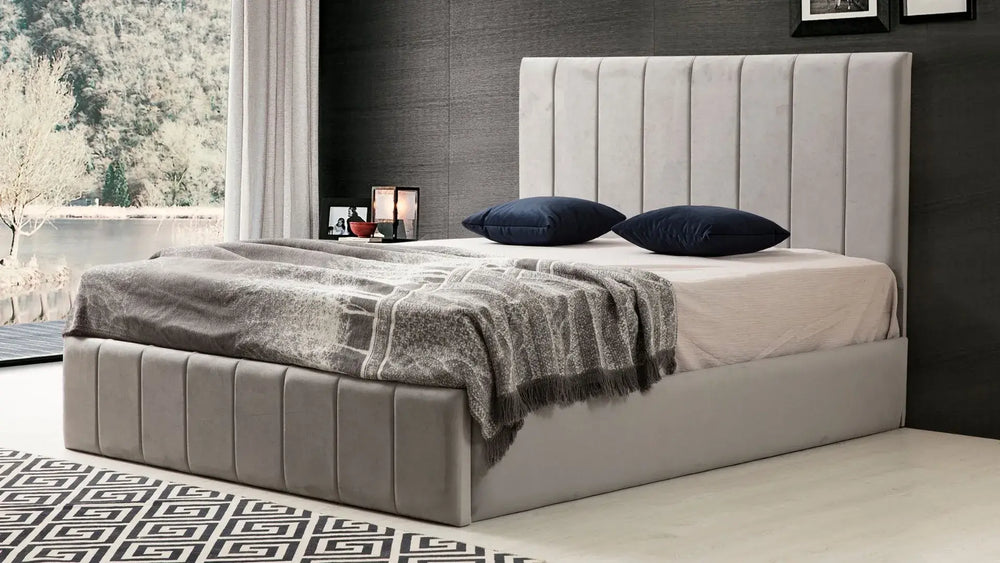 Cadre de lit - Gris - Polo