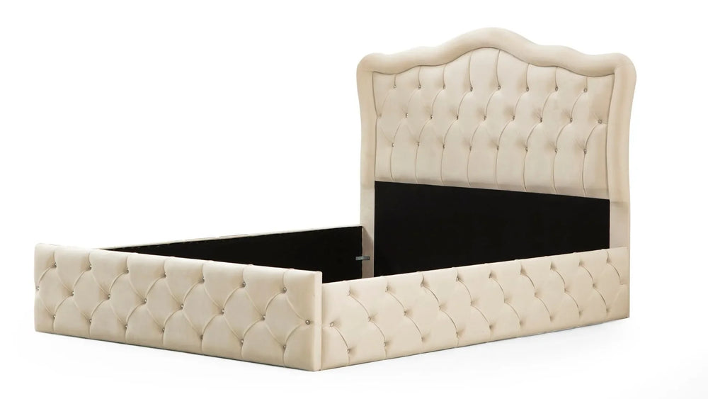 Cadre de lit - Blanc cassé - Venise