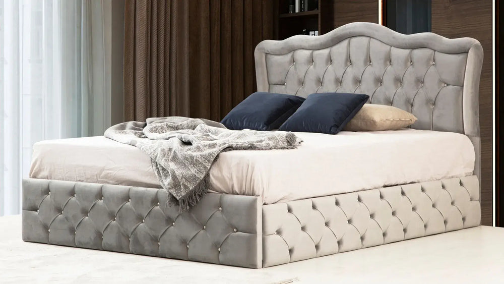 Cadre de lit - Gris -Venise